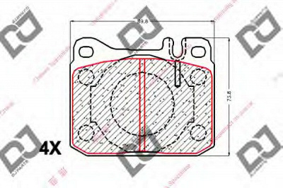 DJ PARTS bp1869 -  Комплект тормозных колодок, дисковый тормоз